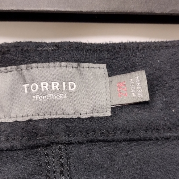 Torrid Faux Leather High Rise Ankle Pants Womens 22R Black Boho Retro 90s Y2K - Picture 8 of 9